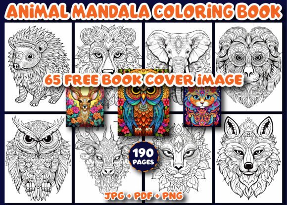 142 Animals Mandala Coloring Pages Graphic by BOO. DeSigns · Creative  Fabrica