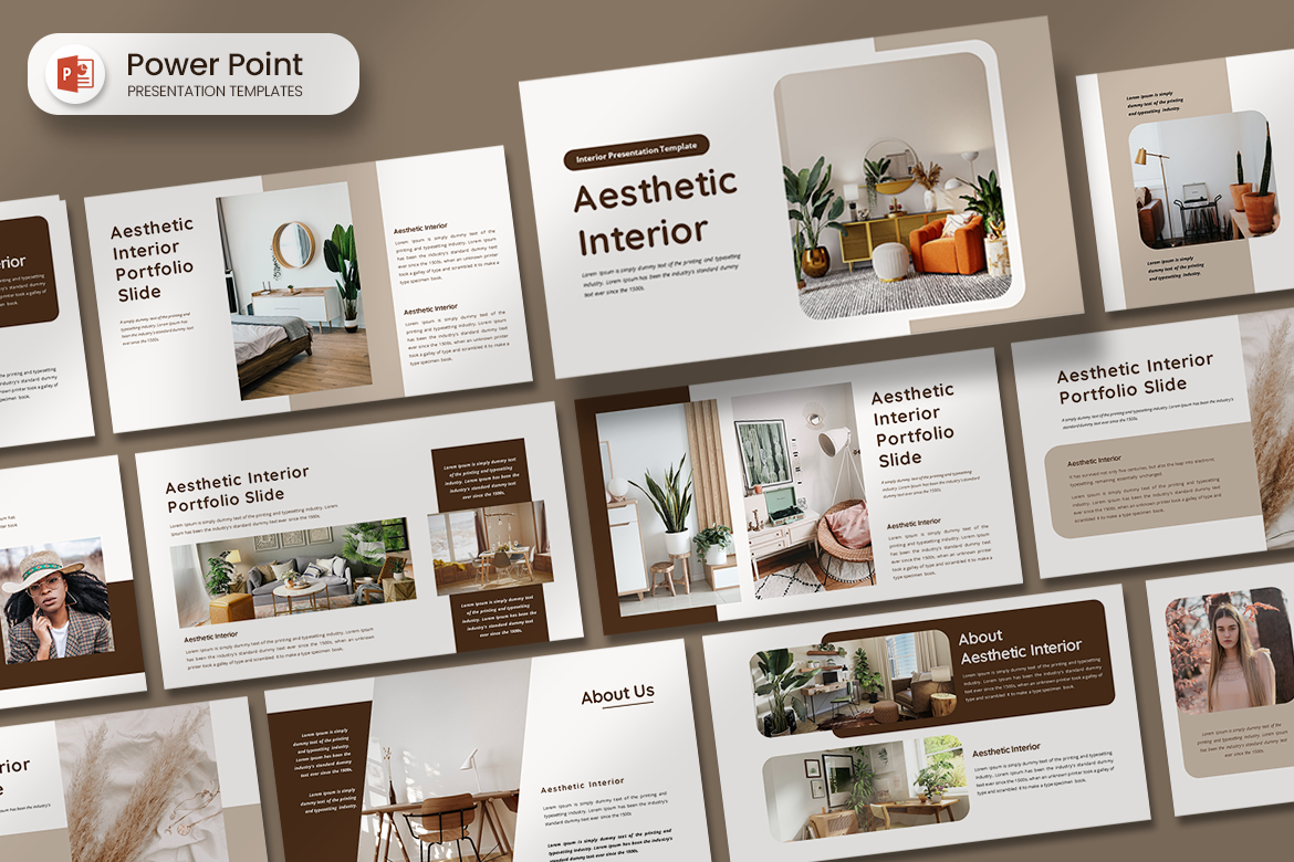 Aesthetic Interior - PowerPoint Template Graphic by qrdesignstd ...