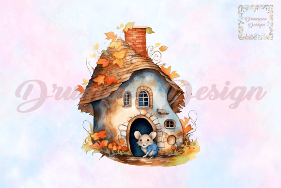 Watercolor Drawing Mouse House Fabulous Animal Stock Illustration  2306932869