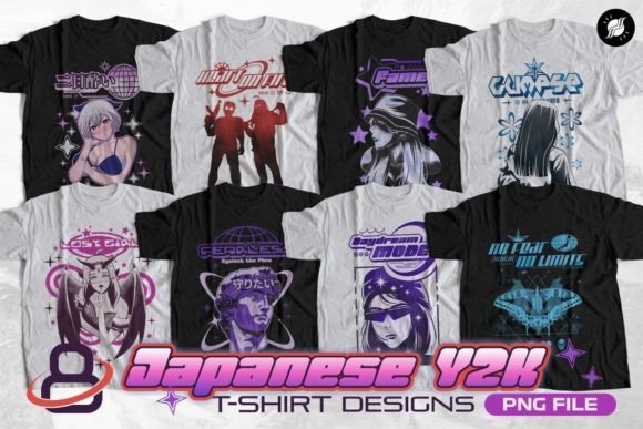 Japanese Y2K Streetwear T-shirt Designs Graphic by Universtock · Creative  Fabrica