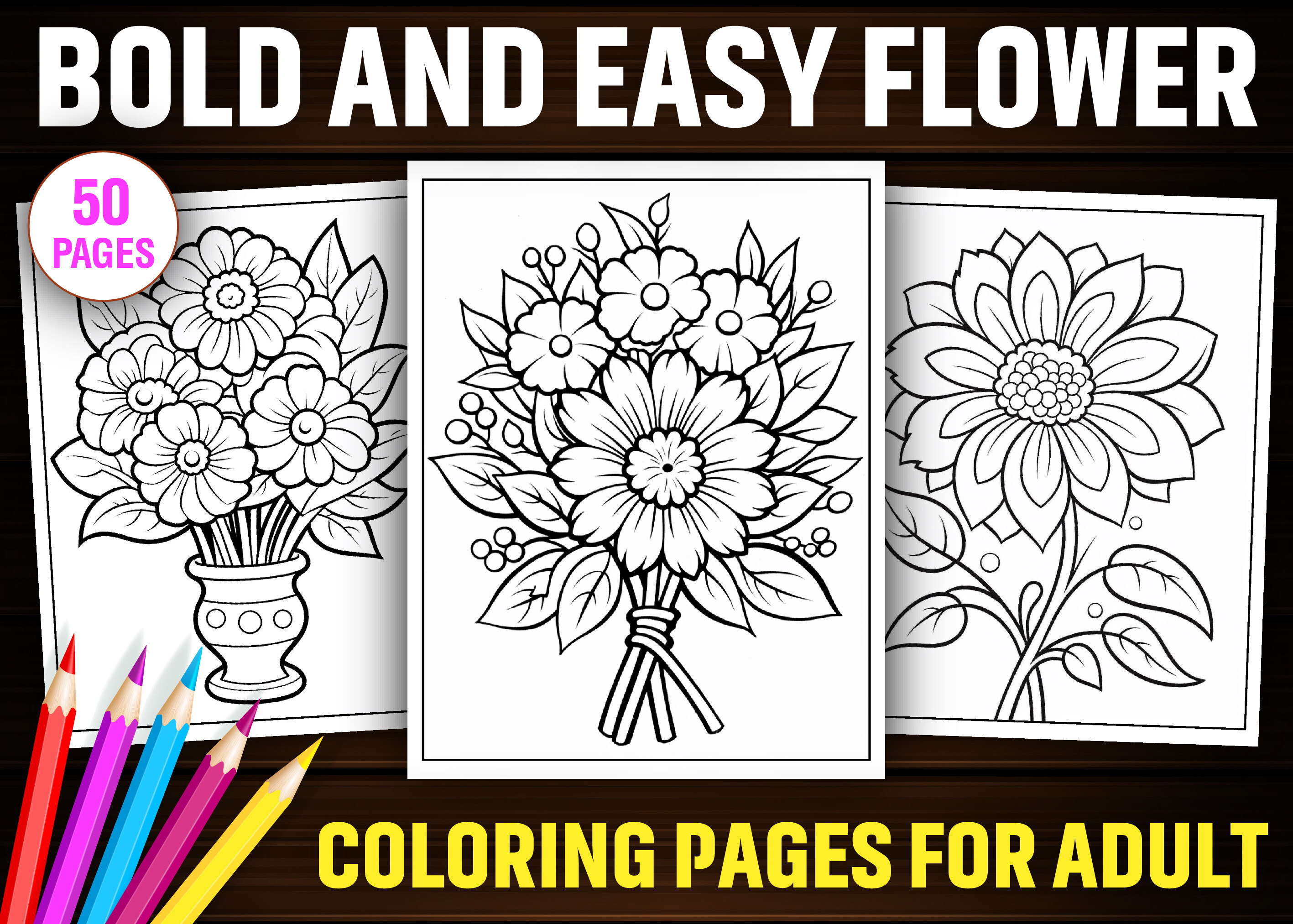 Easy Coloring Book For Adults: An Adult Coloring Book of 40 Basic, Simple and Bold Mandalas for Beginners [Book]