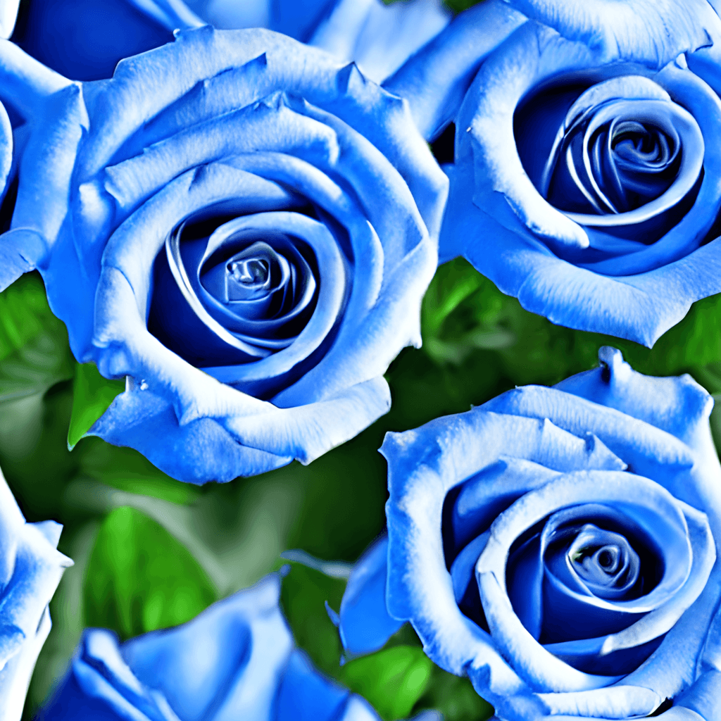 Blue Roses Bouquet Graphic · Creative Fabrica