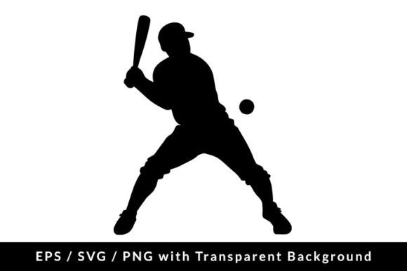 Baseball Player Silhouette - Batter - Black Kids T-Shirt for Sale