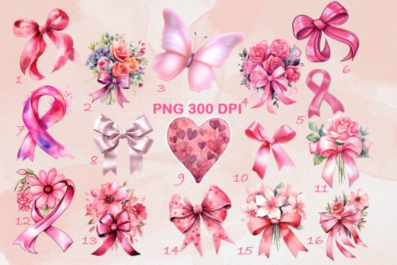 Breast Cancer Ribbons Clipart PNG Images, Pink Bras And Ribbon To