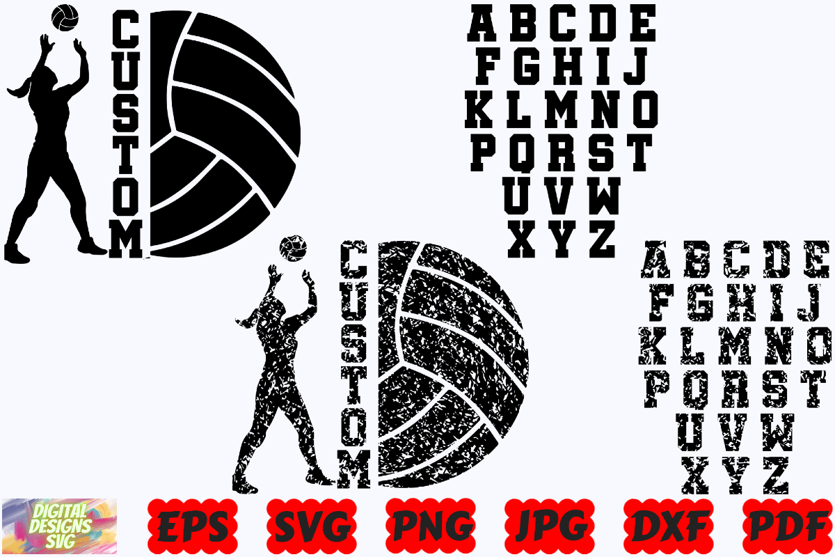 Volleyball Custom SVG | Custom SVG | PNG Graphic by ...