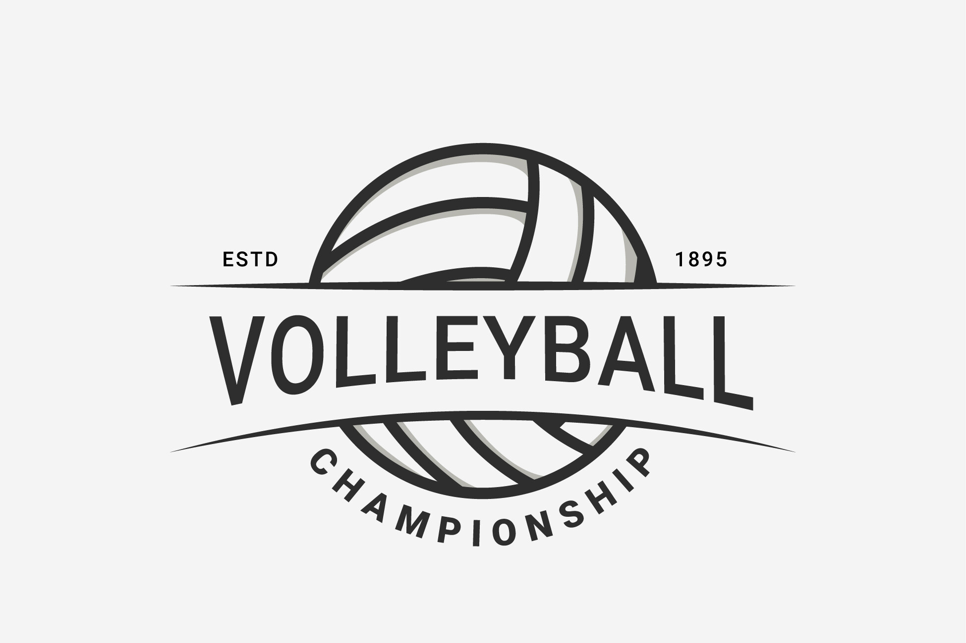 Simple Logotype of Volleyball Icon Desig Graphic by PyruosID · Creative ...