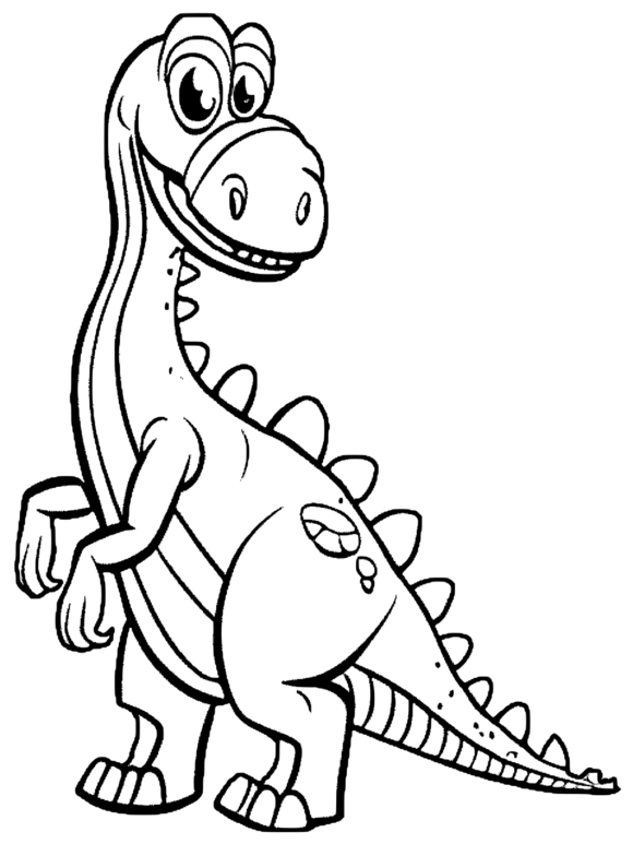 Desenhos para colorir de dinossauros · Creative Fabrica
