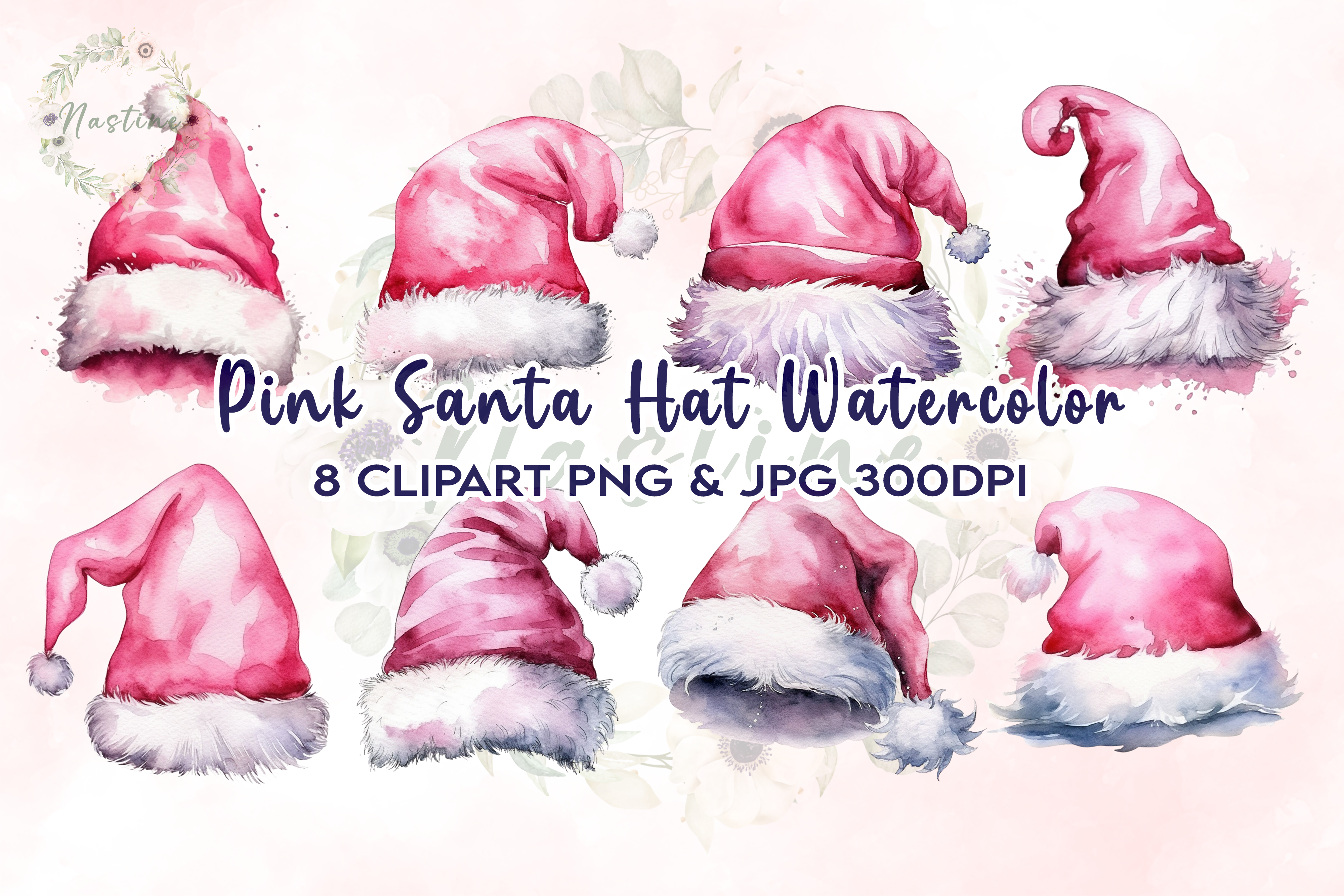 pink santa hat png