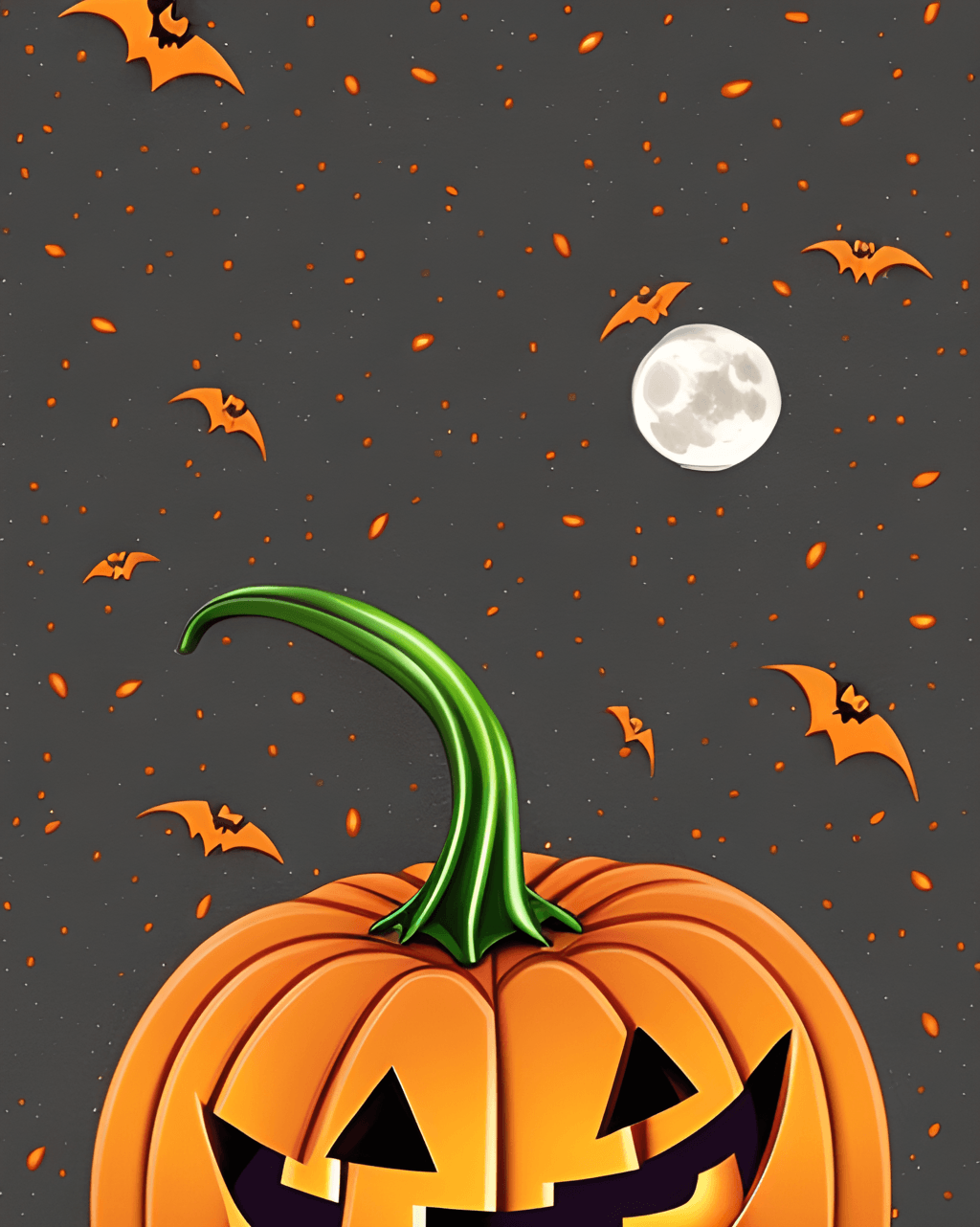 Halloween Moonlit Night Vector Illustration · Creative Fabrica