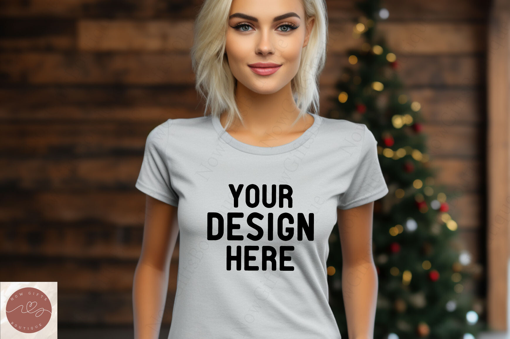 Christmas Woman T-shirt Mockup 12 Graphic by NowGiftsBoutique ...