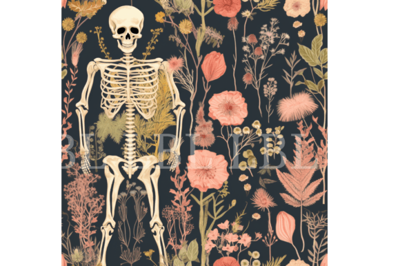 Botanical Anatomy Seamless Patterns Graphic by Laura Beth Love