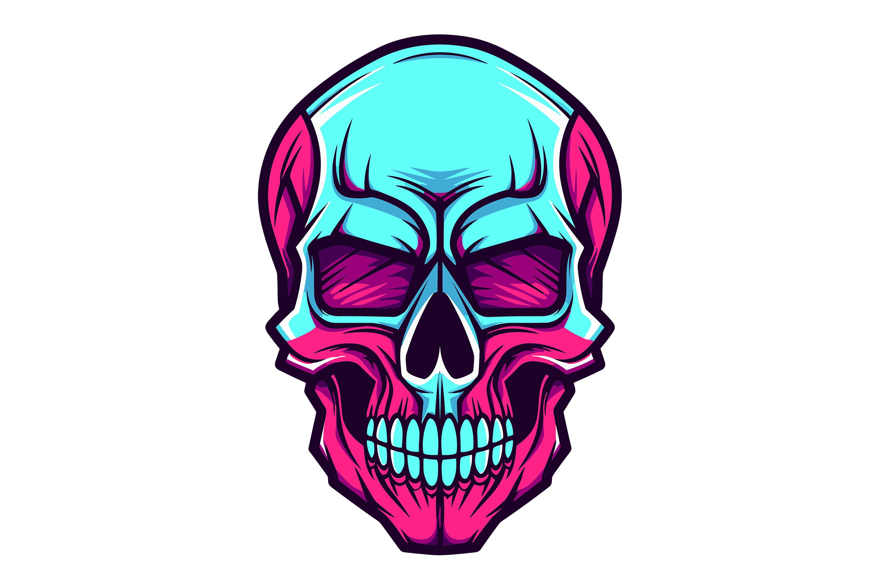 Colored Skull Clipart Graphic by Illustrately · Creative Fabrica