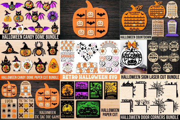 Halloween Laser Cut Bundle Graphic by ABStore · Creative Fabrica