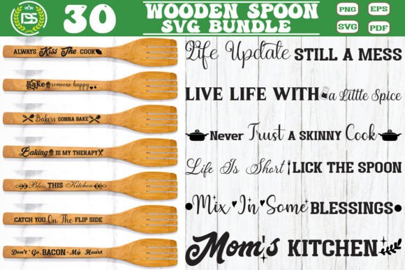 Wooden Spoon SVG Bundle Funny Spoon Han Graphics 81057522 1 580x387 
