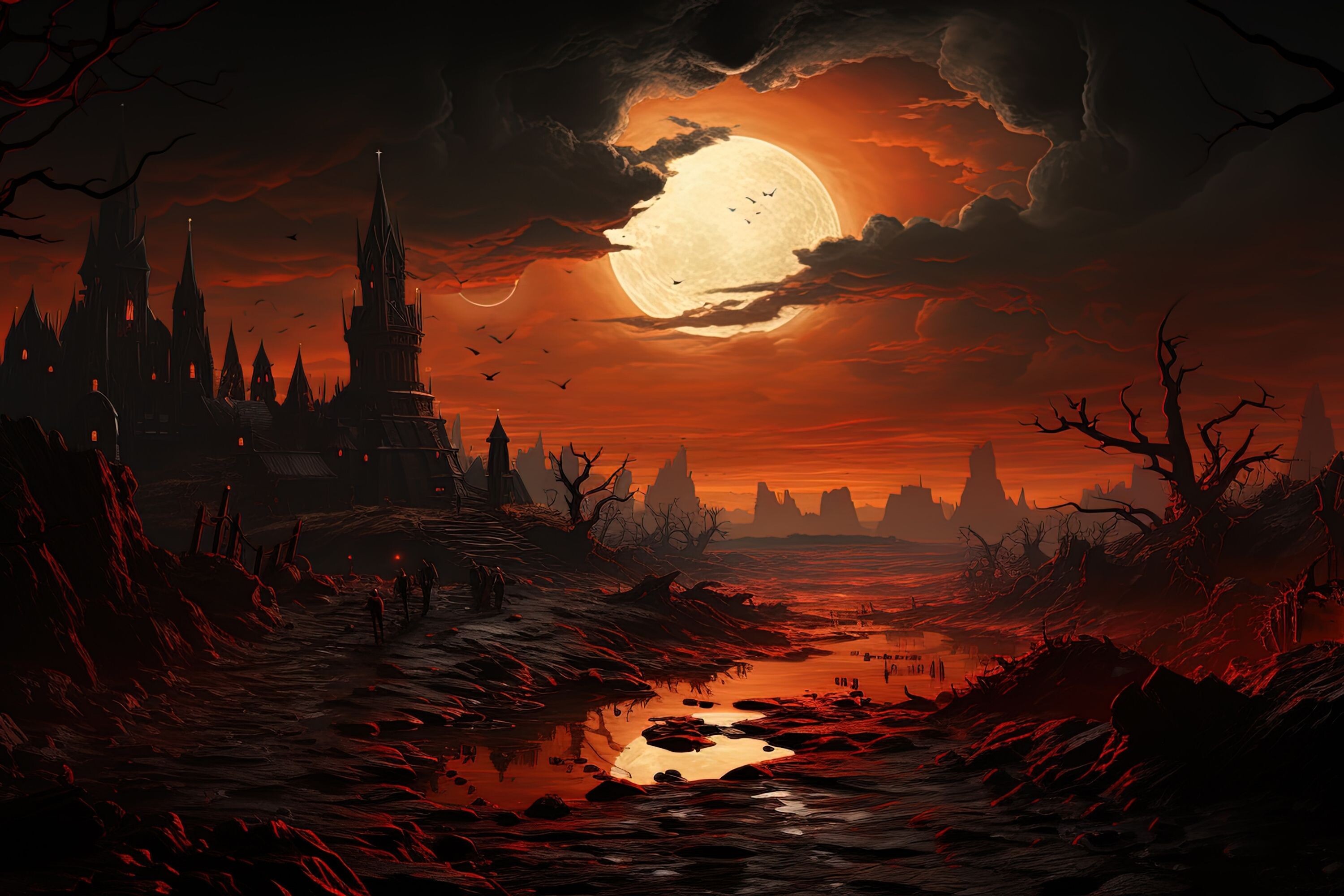 Halloween Digital Wallpaper Graphic by Art's and Patterns · Creative ...