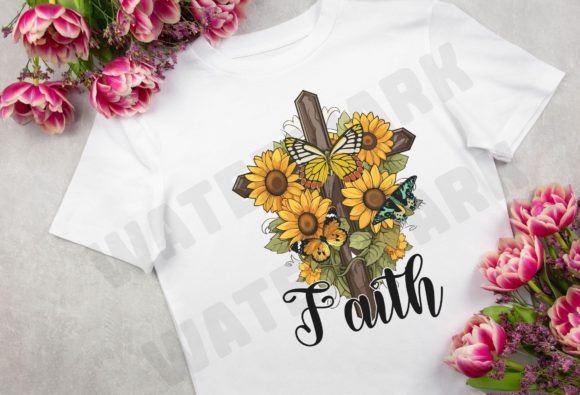Vintage Faith Png, Cross Sunflower Png Graphic by DeeNaenon · Creative ...