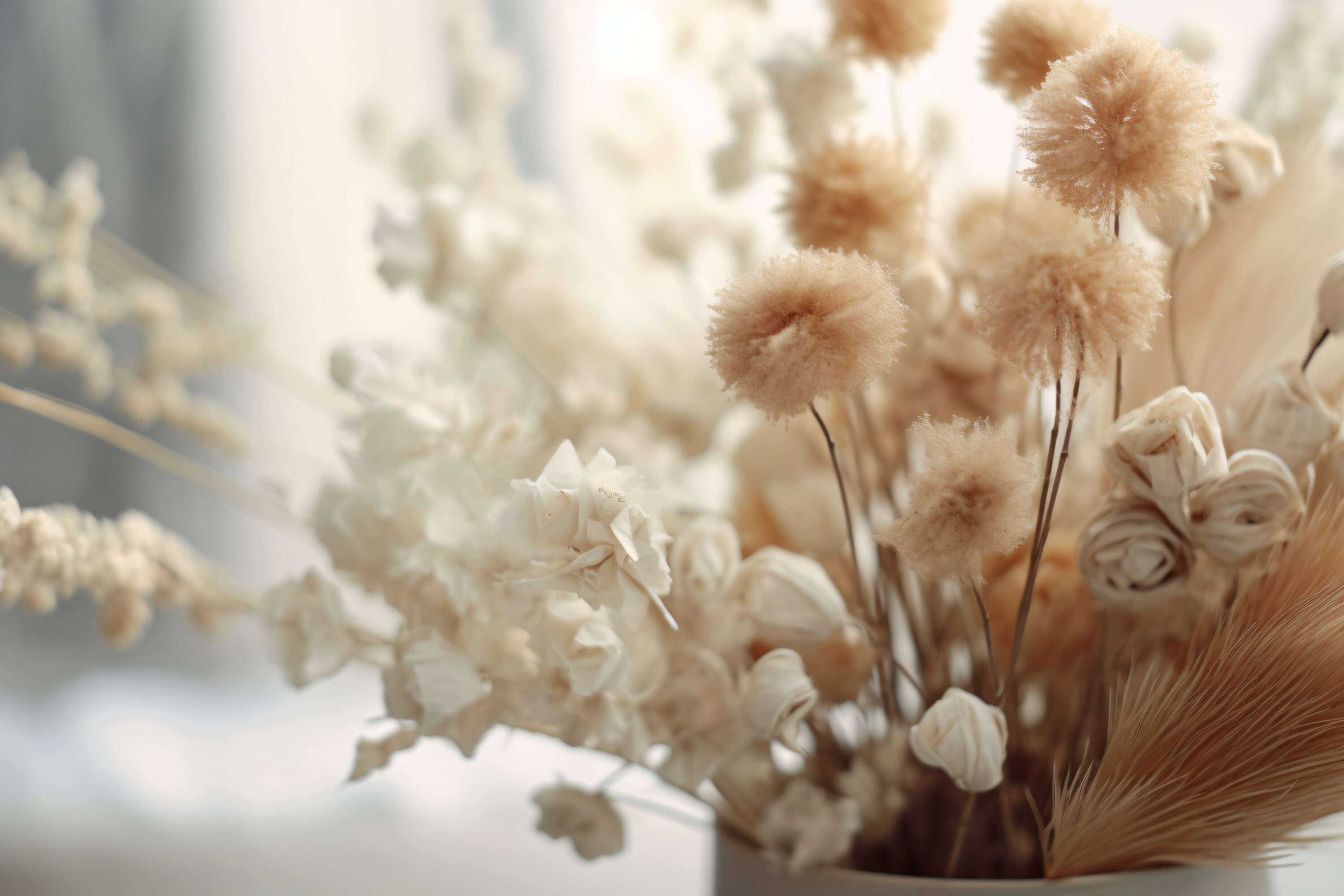 Dried Flowers Still Life White Floral 69 Graphic by shahsoft