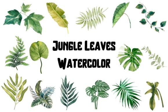 10 Printed Leaf Texture (PNG Transparent)