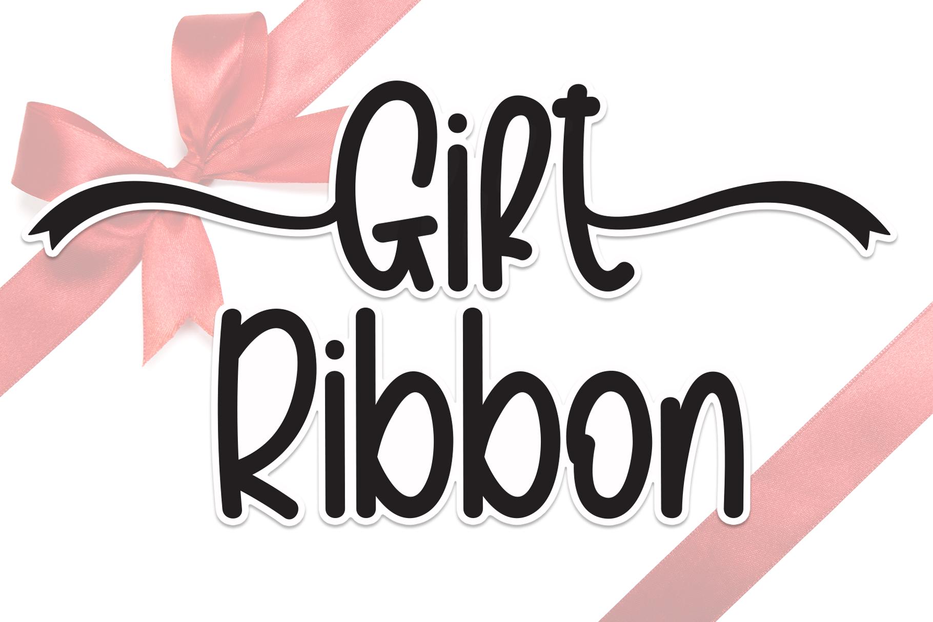Gift Ribbon Font by Strongkeng Old · Creative Fabrica