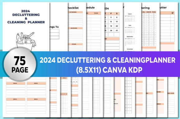 2024 Decluttering & Cleaning Planner Graphic by Sketchbook Studio