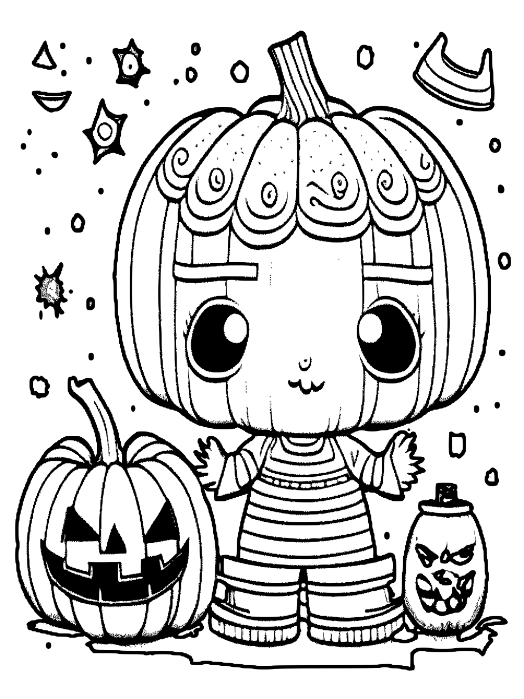 Desenho para colorir de Halloween para · Creative Fabrica