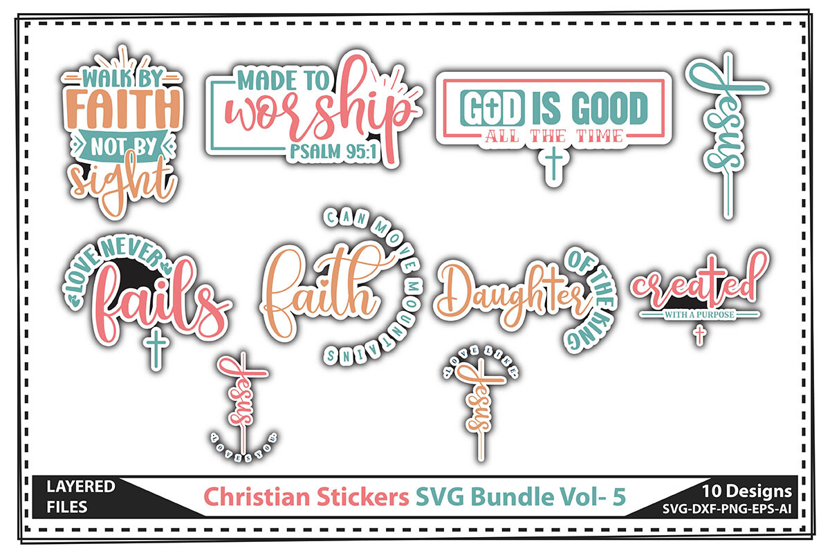 10 printable religious stickers