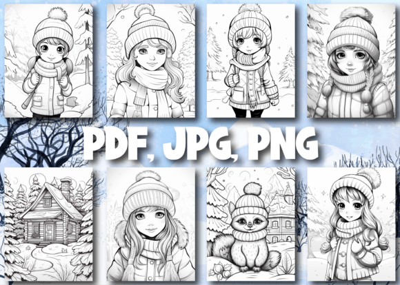 100 Winter House Coloring Page for Adult Graphic by KDP PRO DESIGN ·  Creative Fabrica