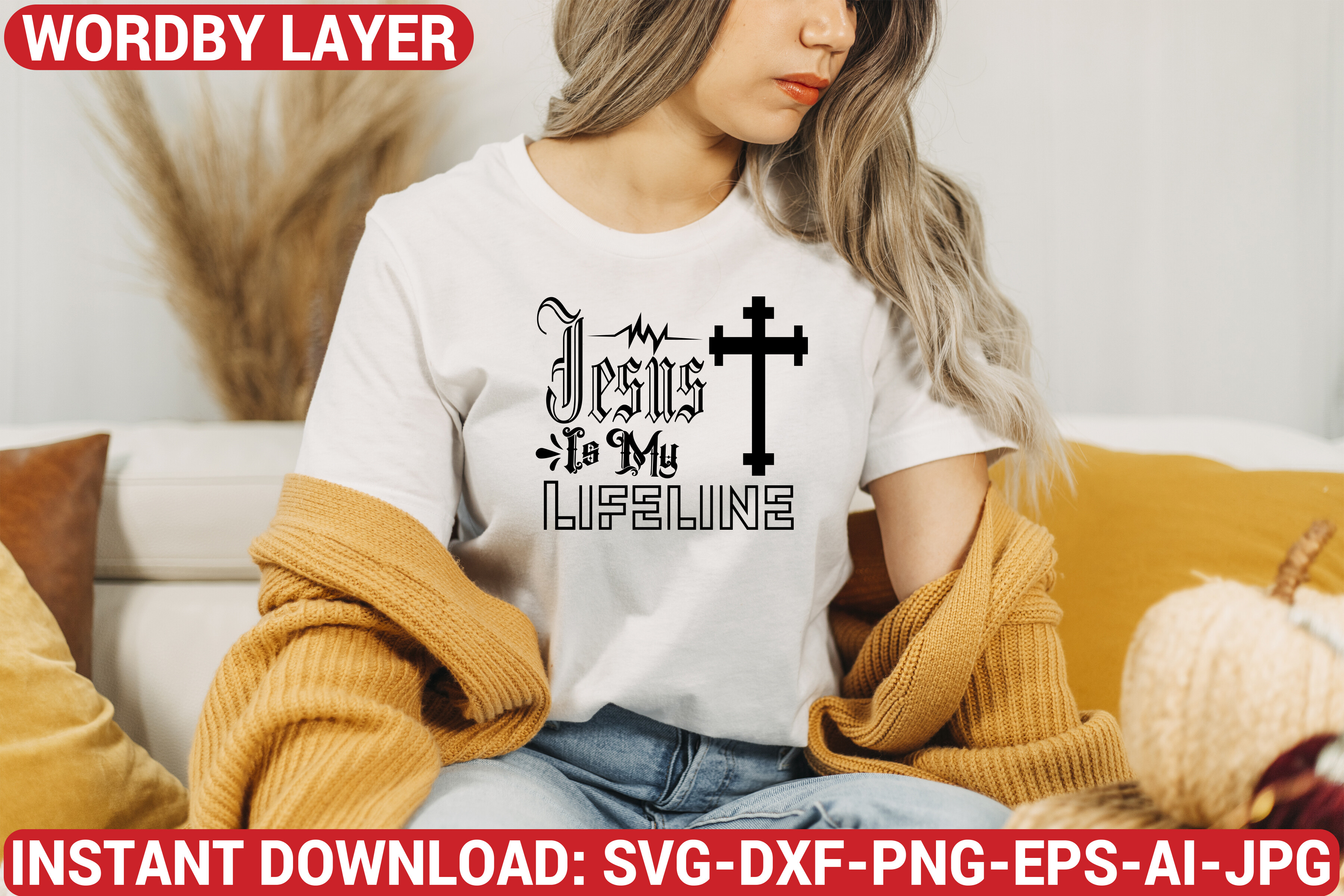 Jesus is My Lifeline Svg Design Graphic by SvgHouse · Creative Fabrica
