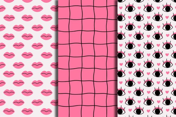 Y2K Pink Seamless Patterns Gráfico por Rin Green · Creative Fabrica