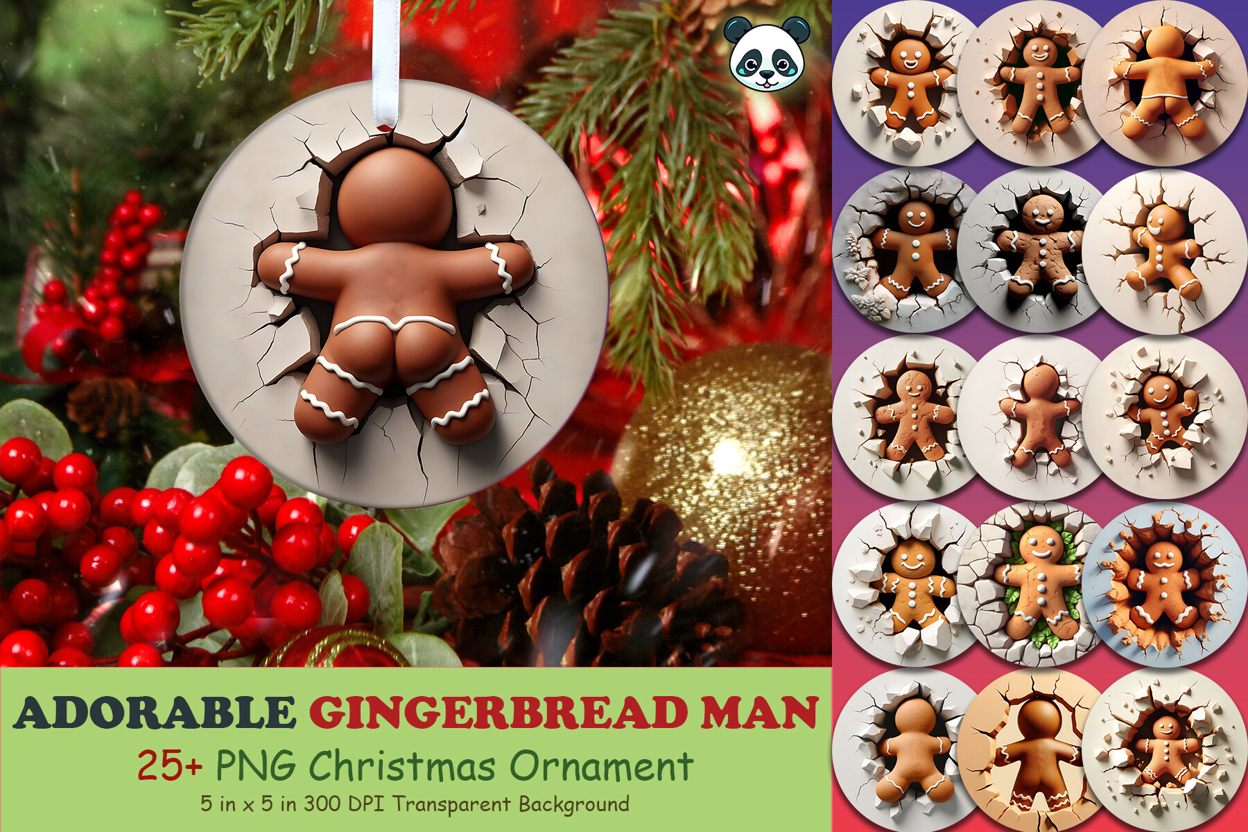 3D Gingerbread Man Mug Wrap Sublimation Graphic by Pandastic · Creative  Fabrica