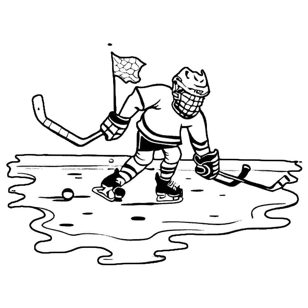 Hockey Coloring Page for Kids · Creative Fabrica
