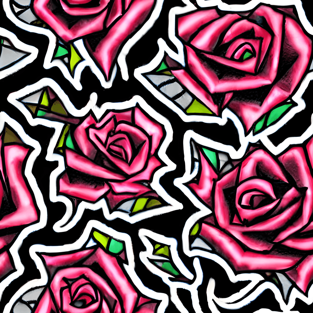 Ed HardyInspired Rose and Thorn Graphic · Creative Fabrica