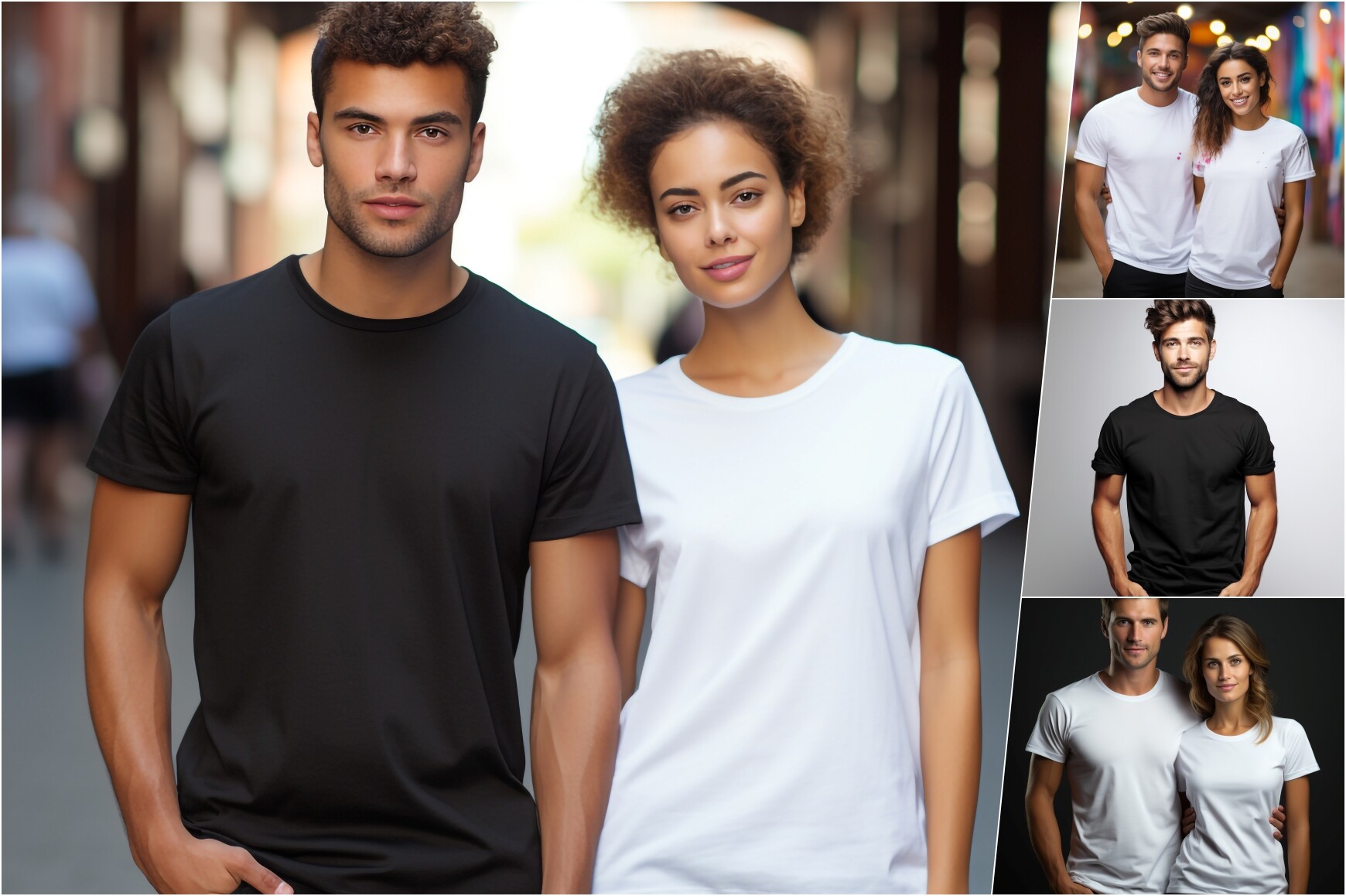 Black White T-Shirt Mockup Graphic by Background Graphics illustration ...