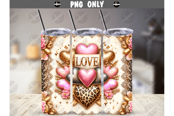 Valentines Tumbler Wraps Love & Hearts Graphic by EpicDigitalArtStudio ·  Creative Fabrica