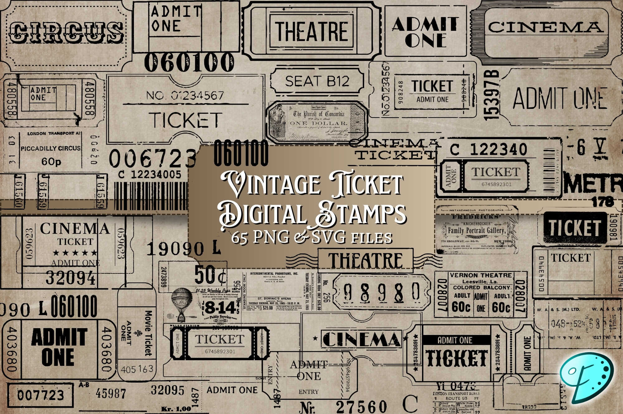 Vintage Postal Stamps SVG/Digistamps