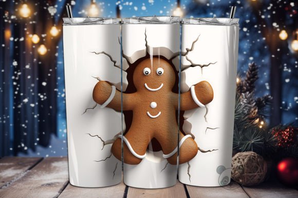 3D Gingerbread Man Mug Wrap Sublimation Graphic by Pandastic · Creative  Fabrica