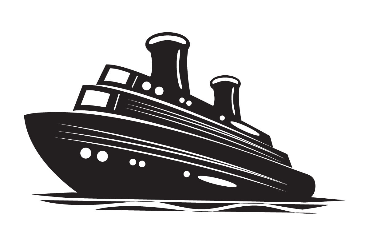 Cruise Ship Silhouette Premium Vector Graphic by Craftart528 · Creative ...