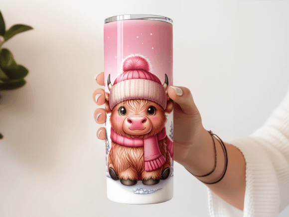 Highland Cow Valentines Tumbler Wrap PNG Graphic by iStyleMagic · Creative  Fabrica