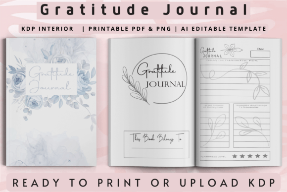 Gratitude Journal for Women Graphic by Obayes · Creative Fabrica