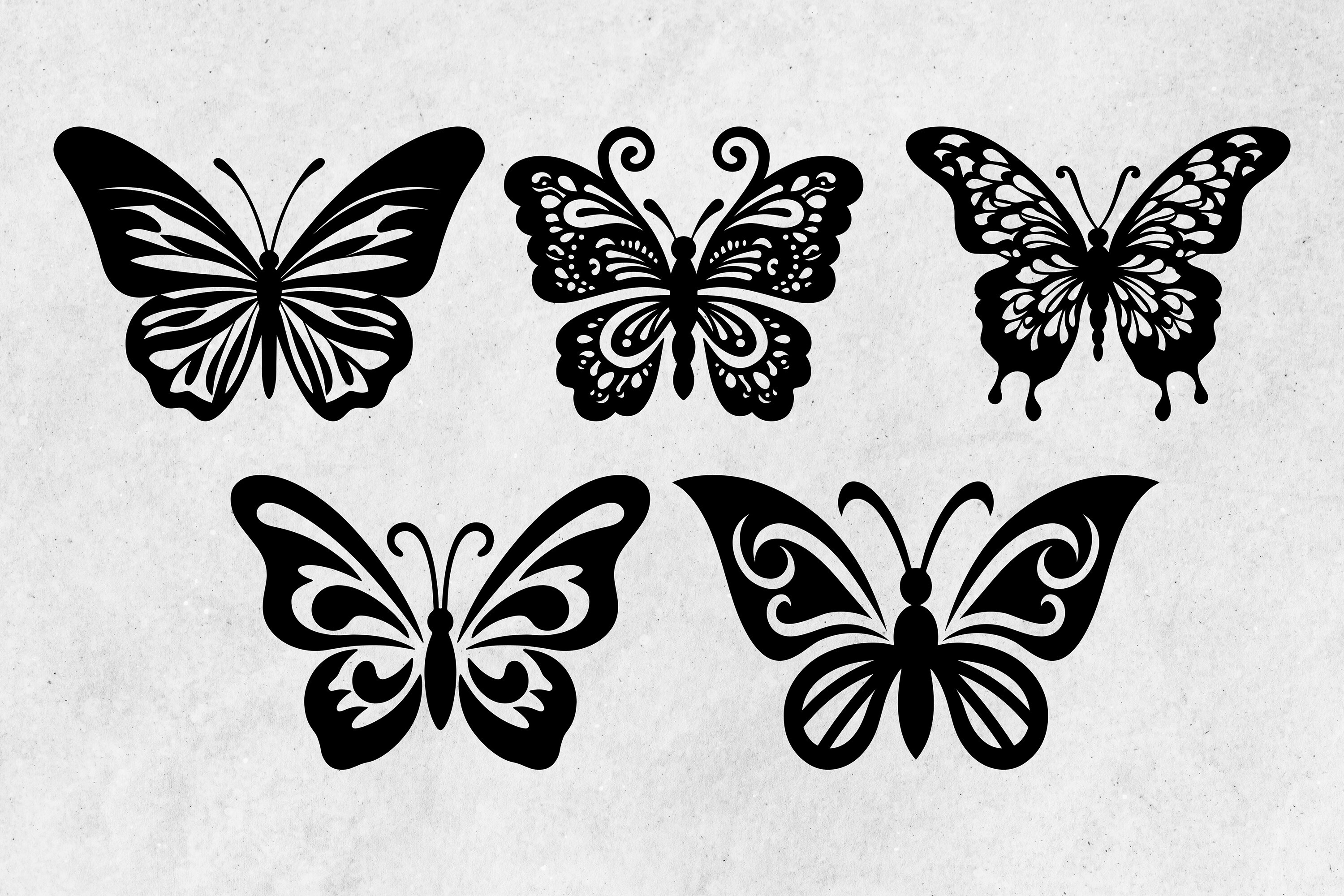 Butterfly SVG/ Butterfly Silhouette Set Graphic by DigiDreams ...