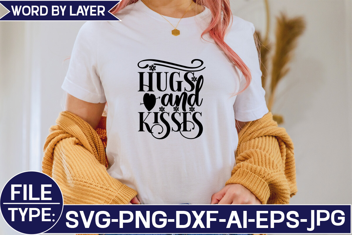 Hugs and Kisses Svg Graphic by Momin Graphice · Creative Fabrica