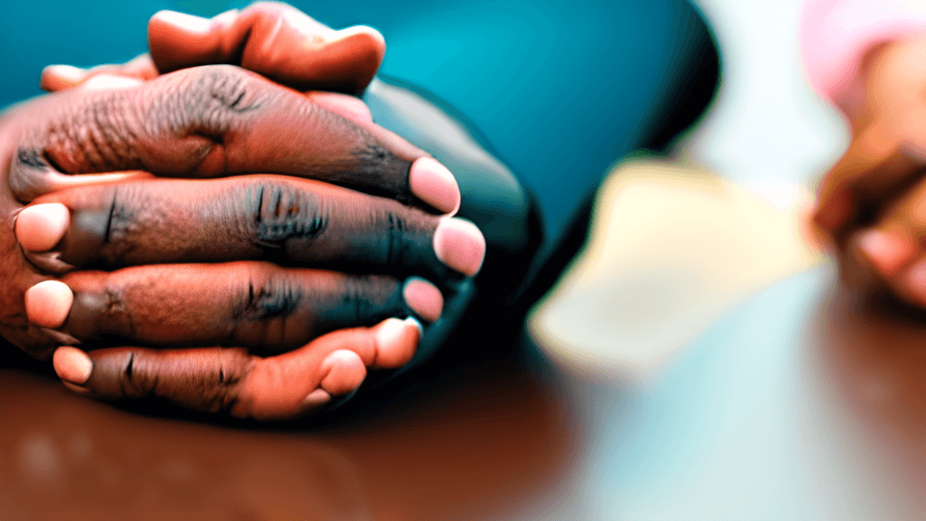 African American People Praying Hands · Creative Fabrica