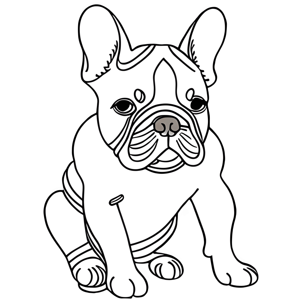 Beautiful French Bulldog Dog Mandala Pattern Coloring Page · Creative ...