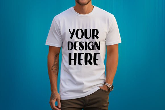 Men's T-shirt Mockup Graphic by MockupShop · Creative Fabrica