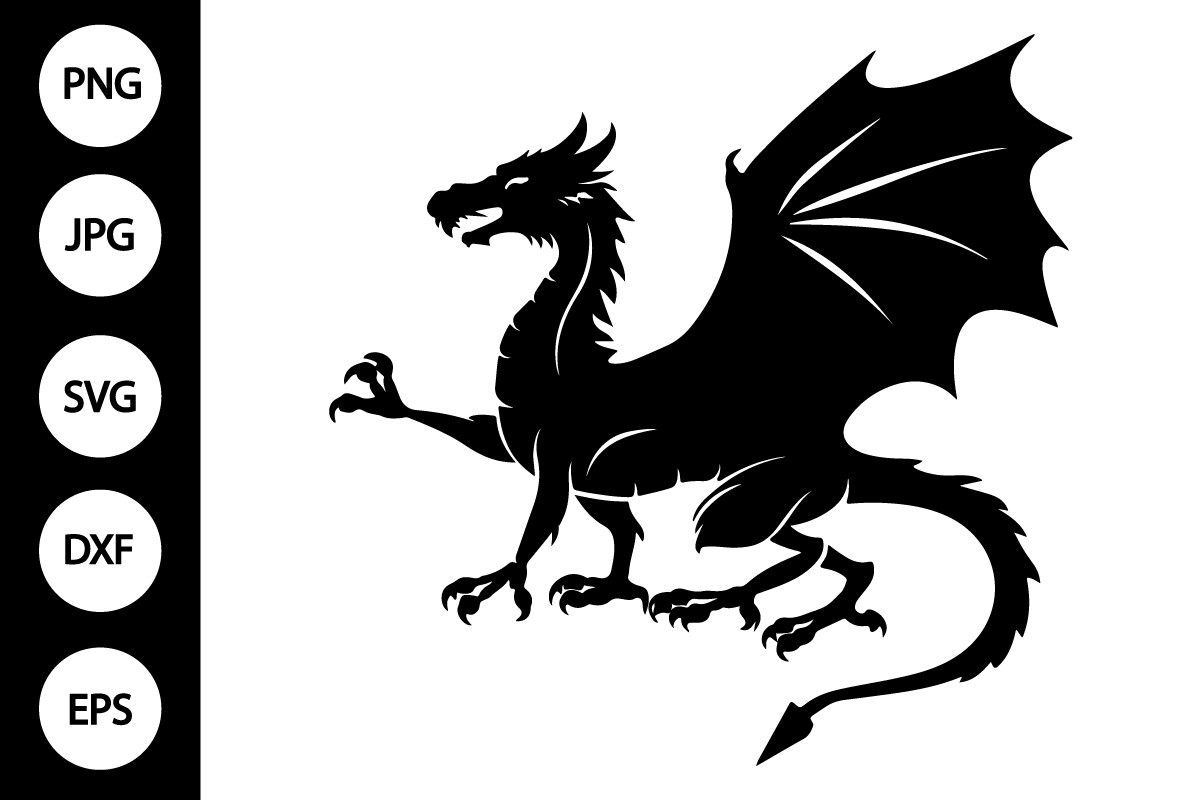 Silhouette Dragon SVG Graphic by MYDIGITALART13 · Creative Fabrica