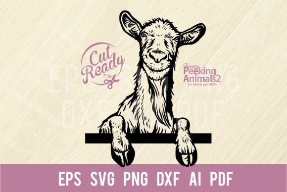 Cheeky Goat SVG - Peeking Animal SVG Graphic by SignReadyDClipart ...