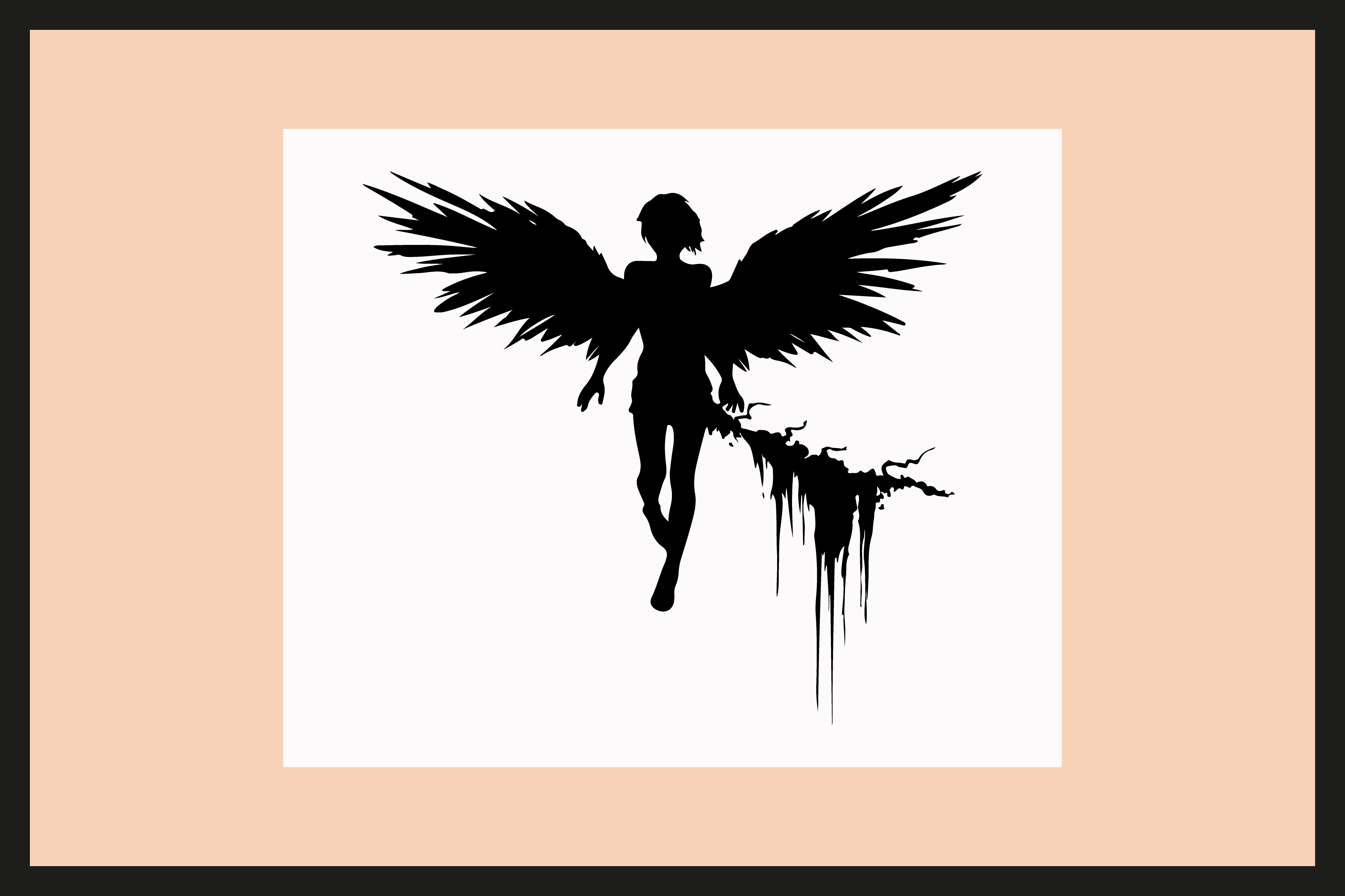 Destroying Angel Silhouette Clip Art Graphic by N-paTTerN · Creative ...