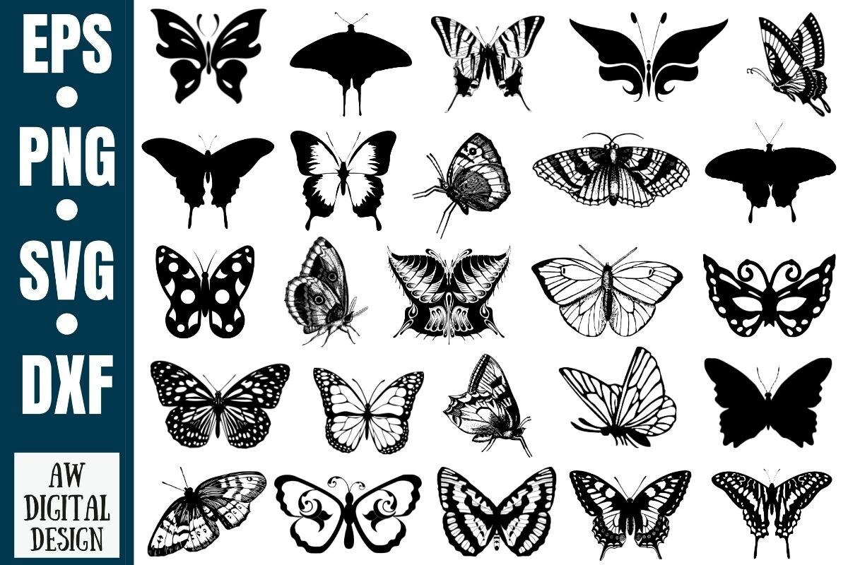 Butterfly Silhouette Graphic by AW DIGITAL DESIGN · Creative Fabrica