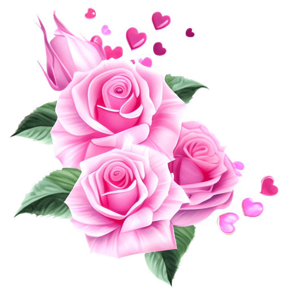 Valentine's Day Rose Bouquet Watercolor Clipart · Creative Fabrica