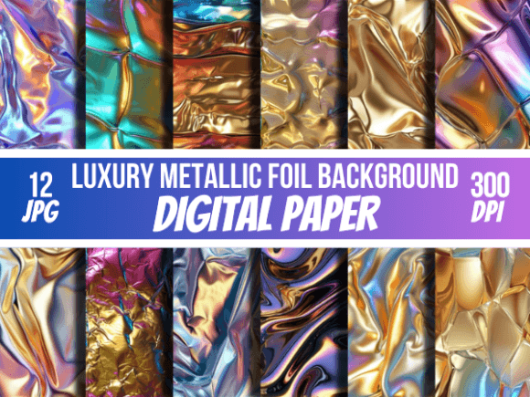 Metallic Lustrous Seamless Backgrounds Graphic by Creative River ...